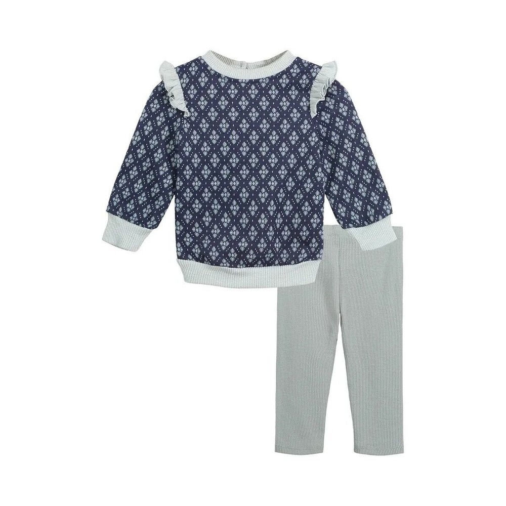 NWT Outfit/Set BY PIPPA  & JULIE Geo Floral Print knit Tunic & Legging 2-Pc 18M